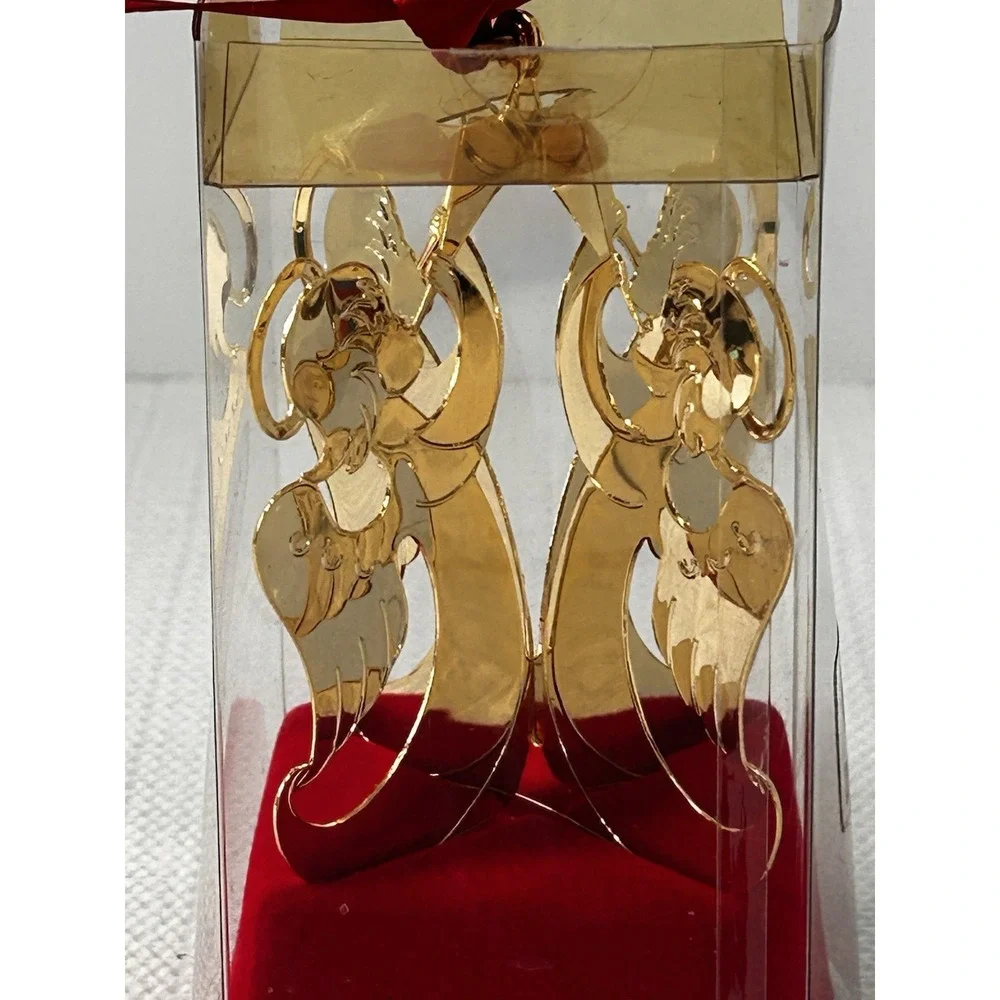 Vintage Gloria Duchin Gold Christmas Ornament 3-Dimensional‎ Angels Tree
